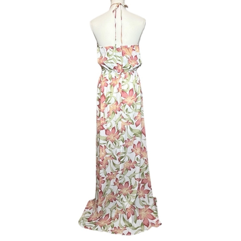 Show Me You MuMu NWT Heather Halter Maxi Dress in Lily Lady Pink and White XL - Picture 6 of 14